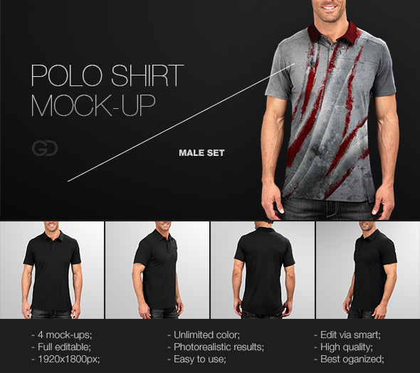 Mens Polo Shirt Mock-Up