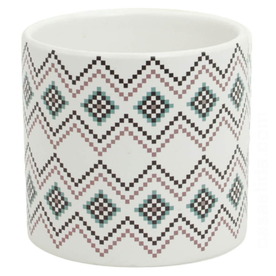 Maceta decorativa 11xØ11.5cm, cerámica