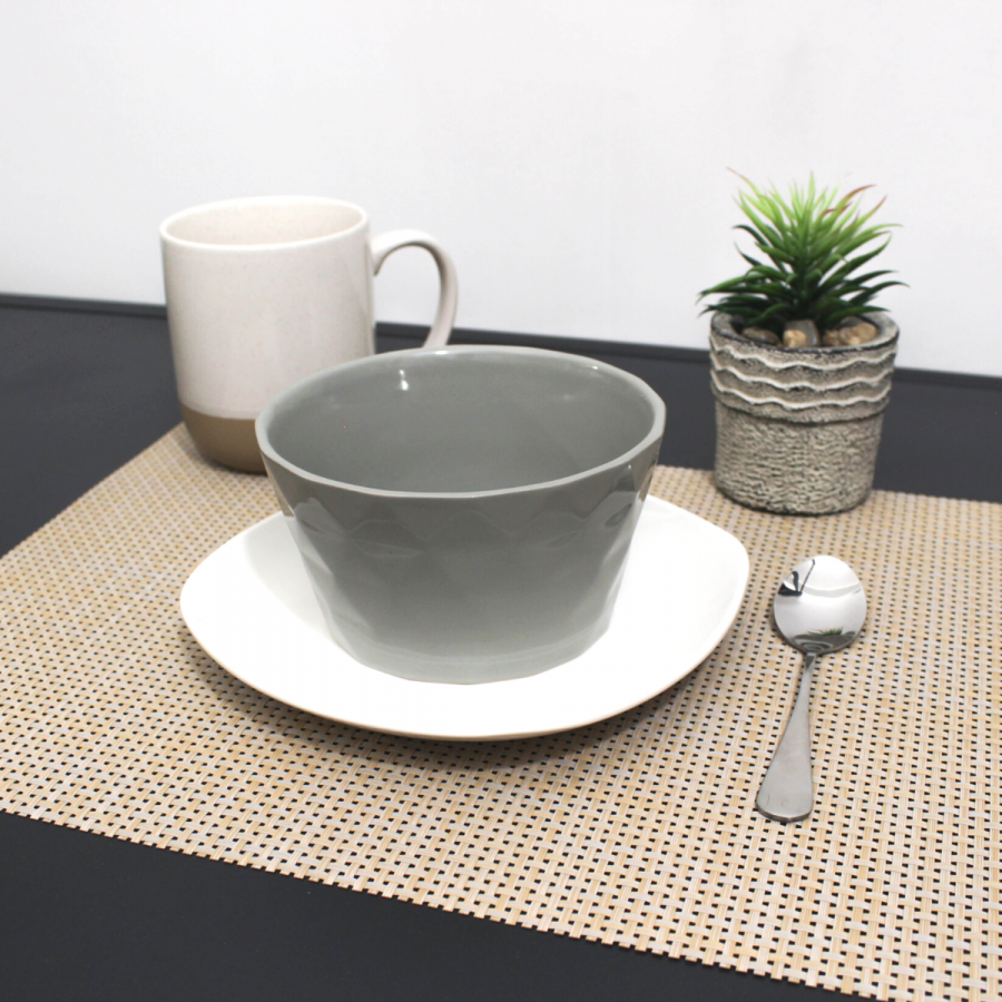 Bowl gris, 7.5xØ13.5cm