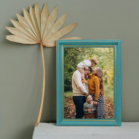 Marco de foto verde, 35x26cm, madera mdf