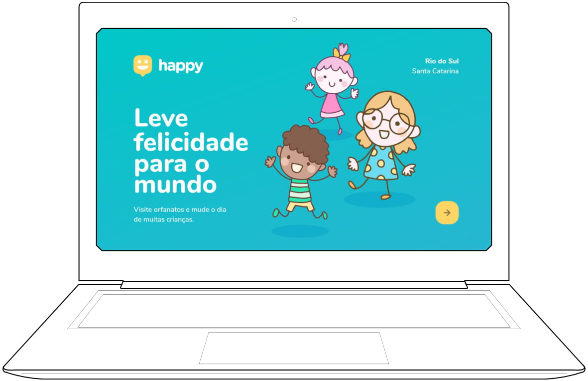 Happy App into notebook