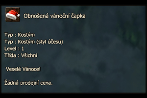Obnošená vánoční čapka