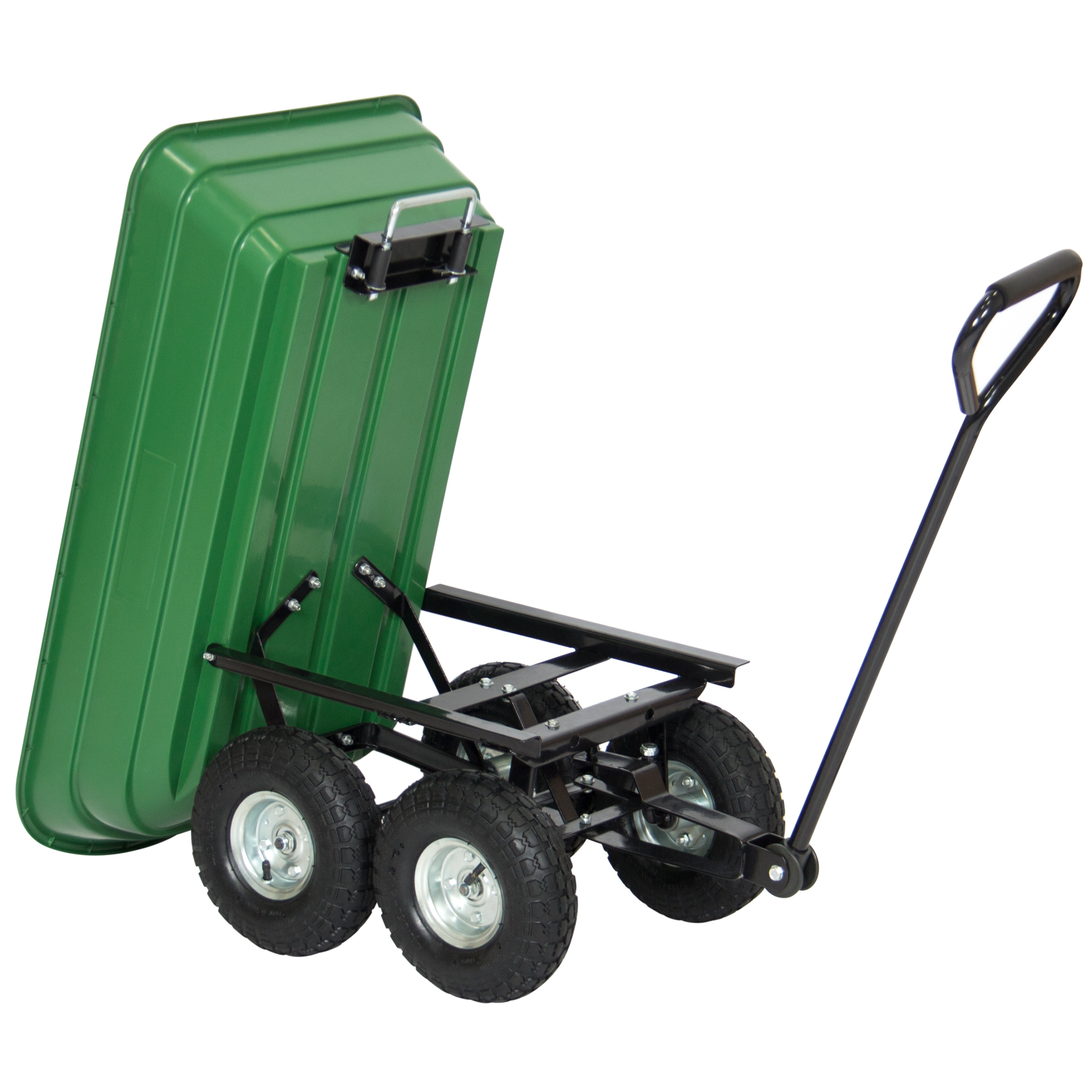 BCP Garden Dump Cart Dumper Wagon Carrier Wheel Barrow 650lb Capacity ...