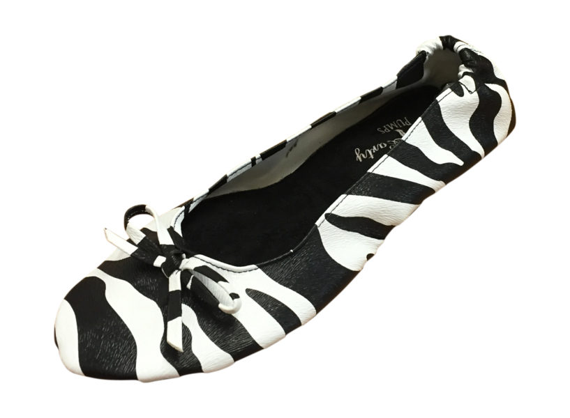 ANIMAL PRINT ROLL UP FOLD PUMPS FLATS AFTER PARTY SHOES POCKET FOLDABLE