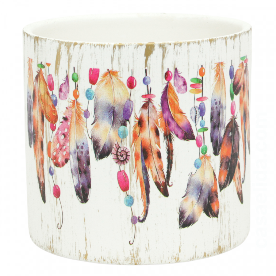 Maceta decorativa 11.5xØ12.5cm, cerámica