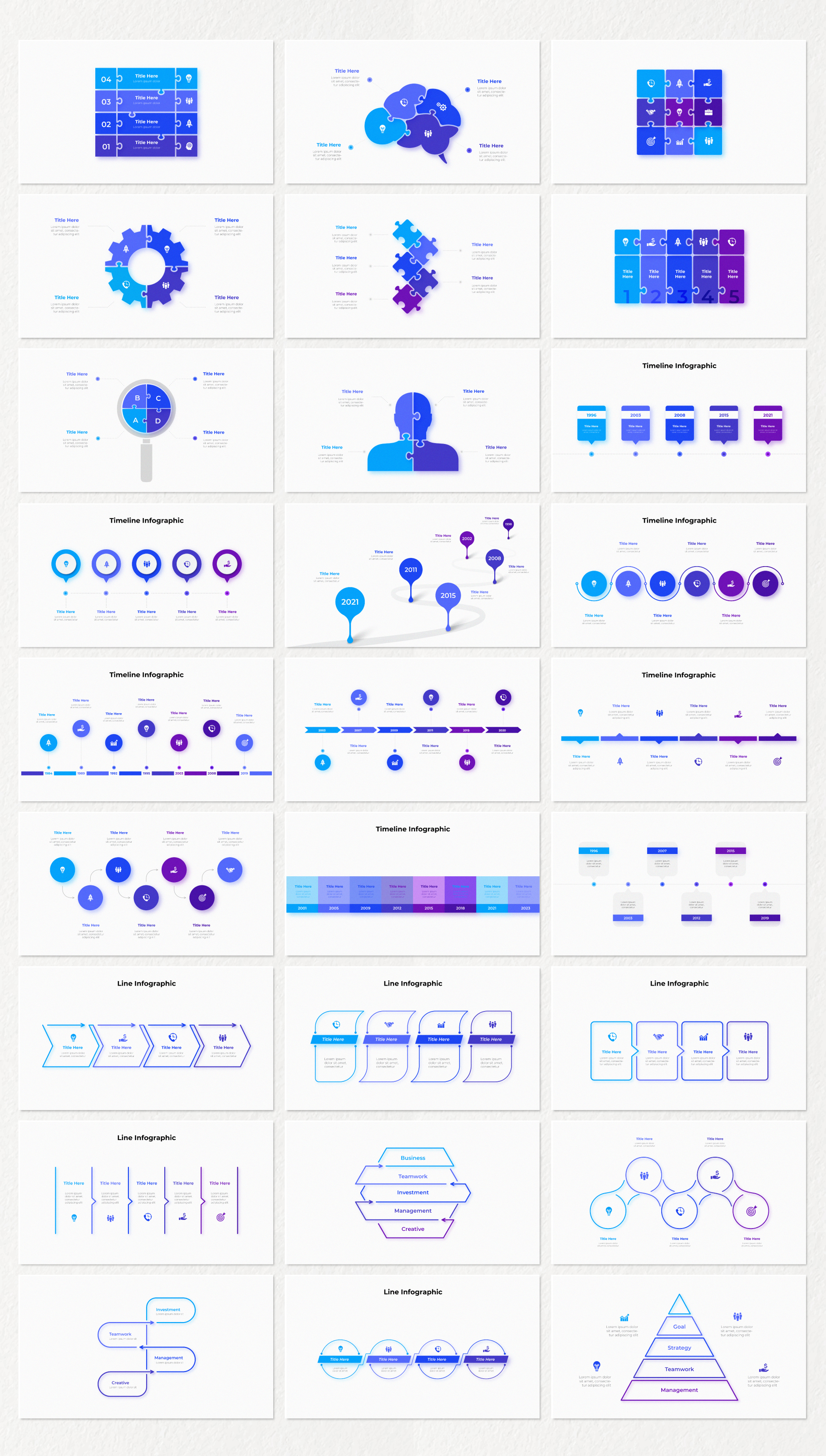 Multipurpose Infographics PowerPoint Templates v.5.4 - 96