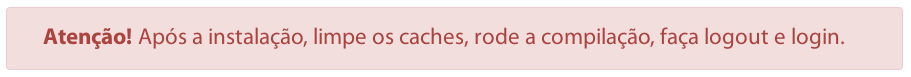 Após a instalação, limpe os caches, rode a compilação, faça logout e login.
