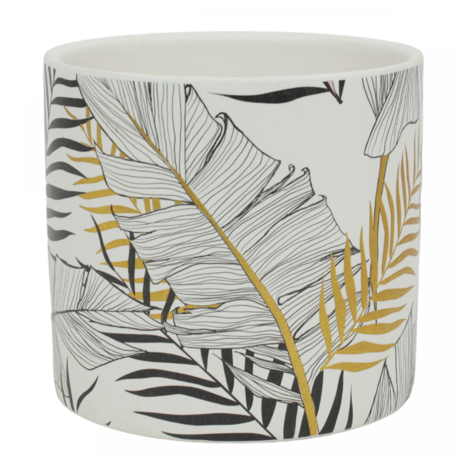 Maceta decorativa 11.5xØ12.5cm, cerámica