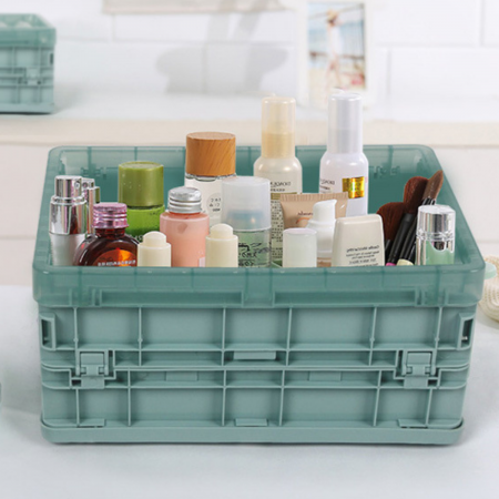 Caja organizadora plegable turquesa, 14.5x30x22cm