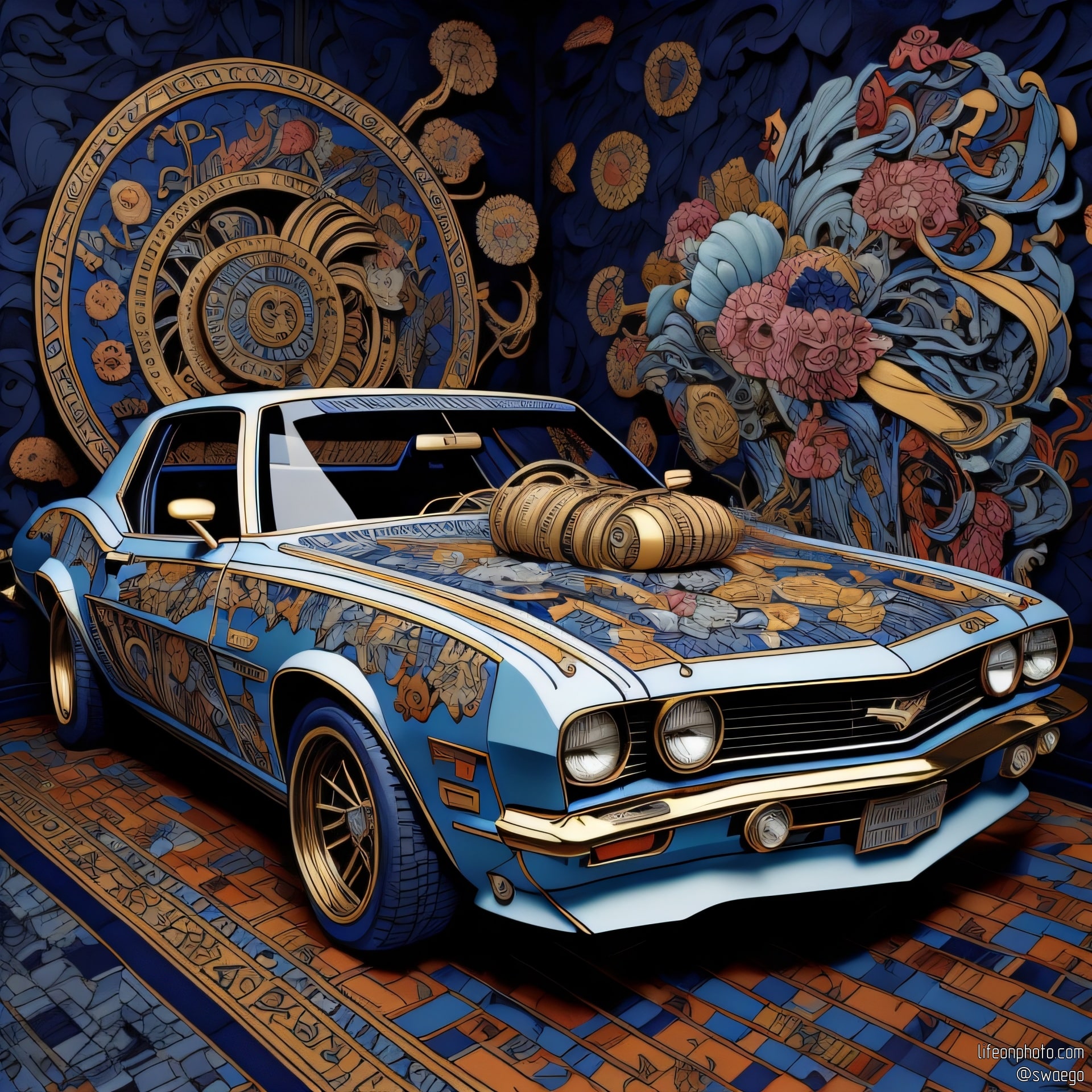 Расписные автомобили (AI)