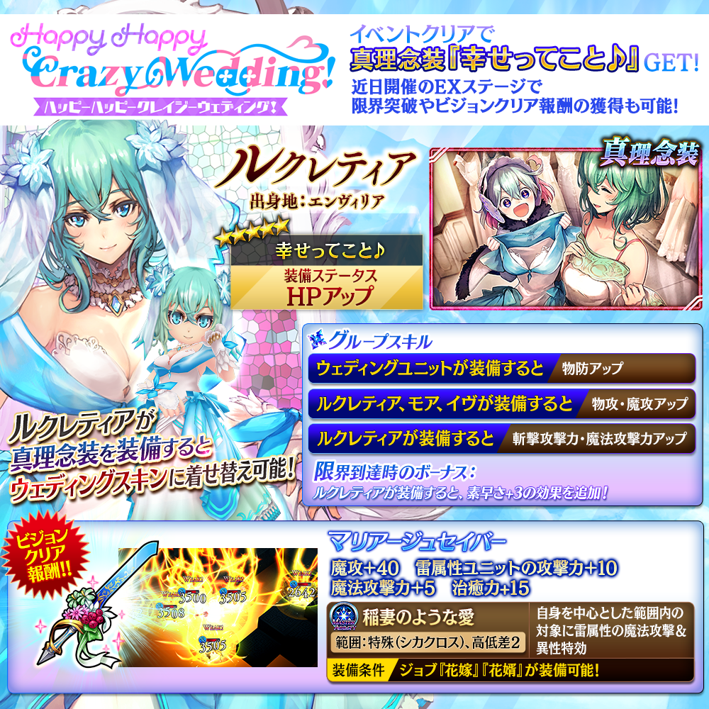 【タガタメ】Happy Happy Crazy Wedding!まとめ