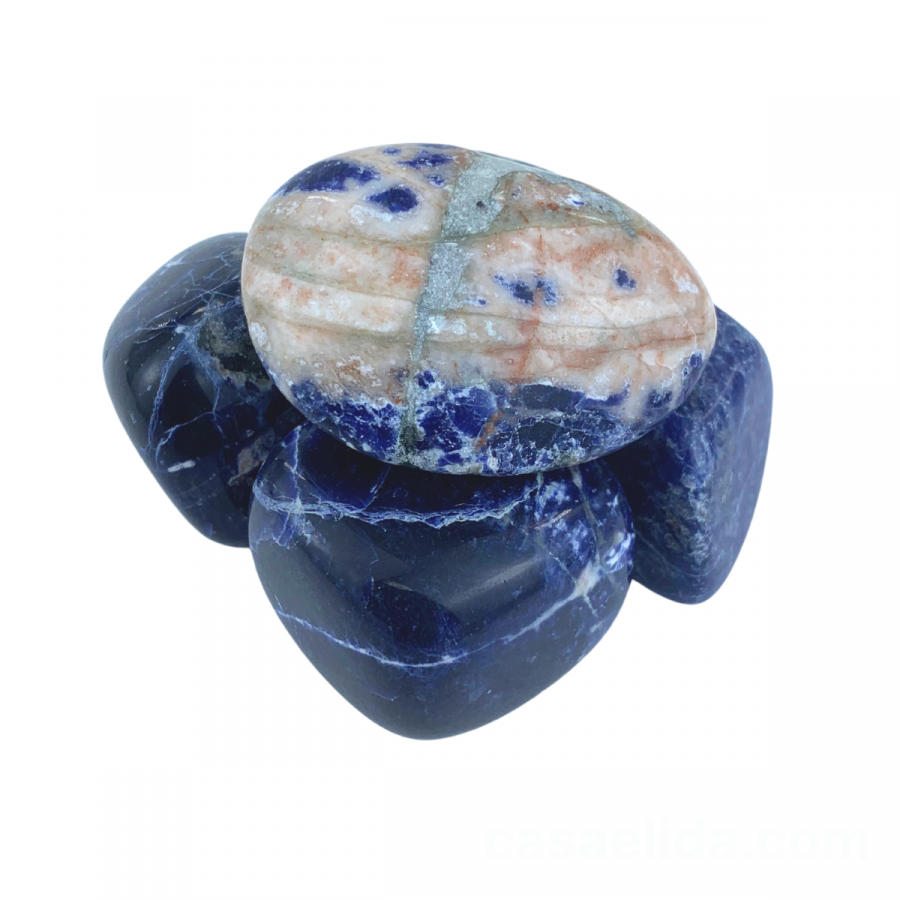 Gema lapislázuli azul, 3~5cm
