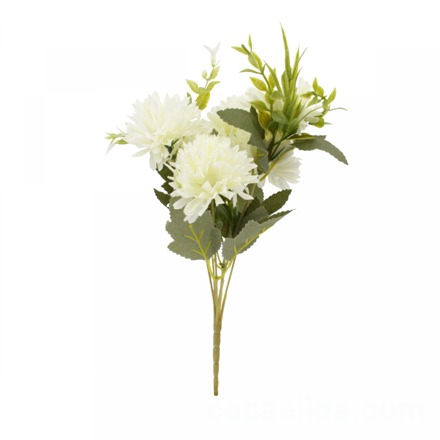 Crisantemo artificial blanco, 30cm