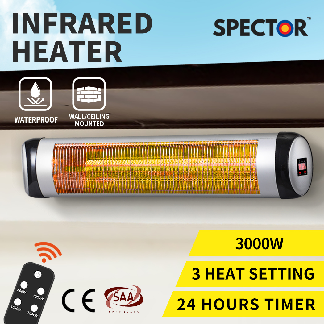 Spector Electric Infrared/Ceramic/Oil Heater Indoor Outdoor Home Patio