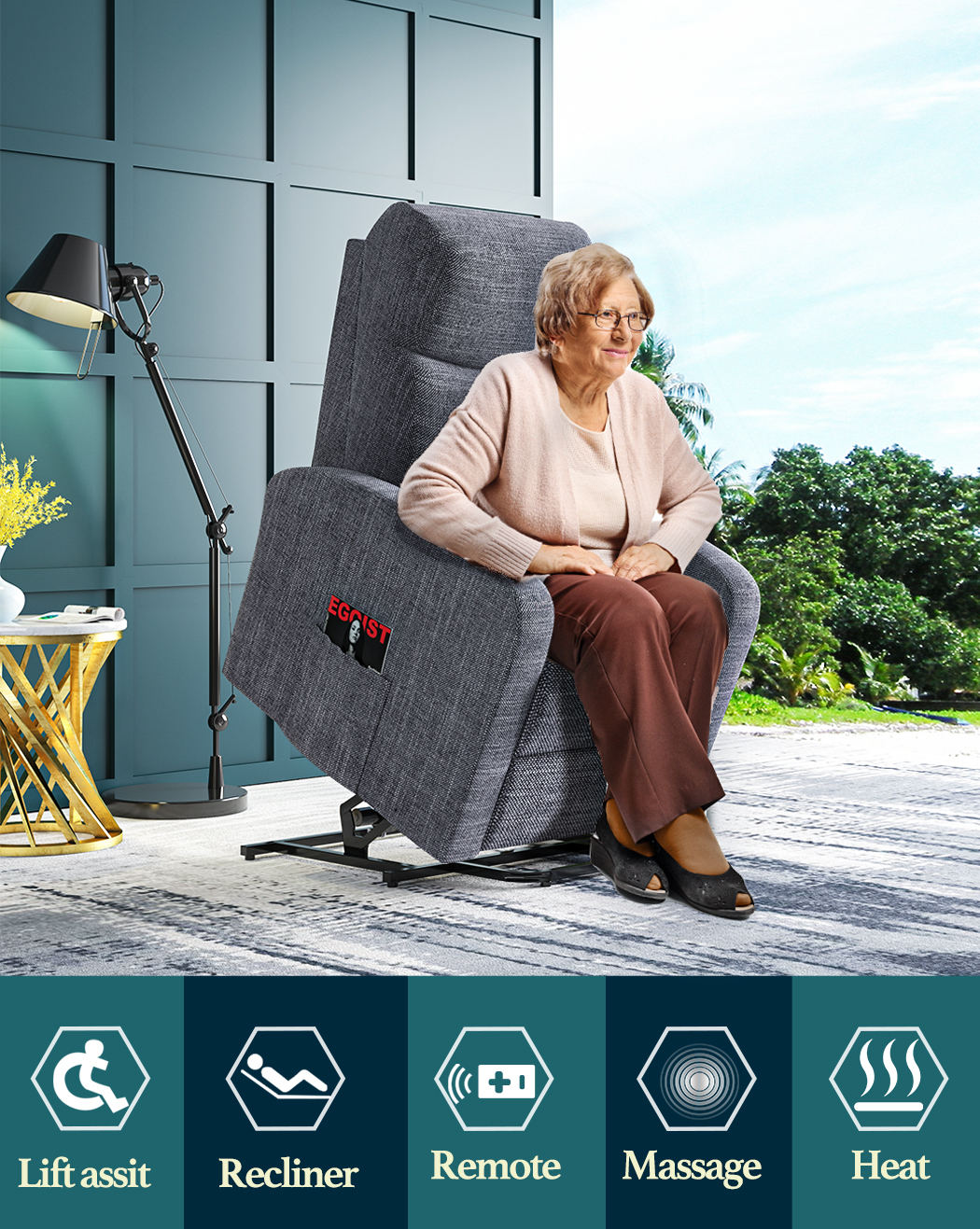 Levede Massage Chair Recliner Chair Armchair Heated Lounge Sofa Elder (Optional) - Picture 35 of 130