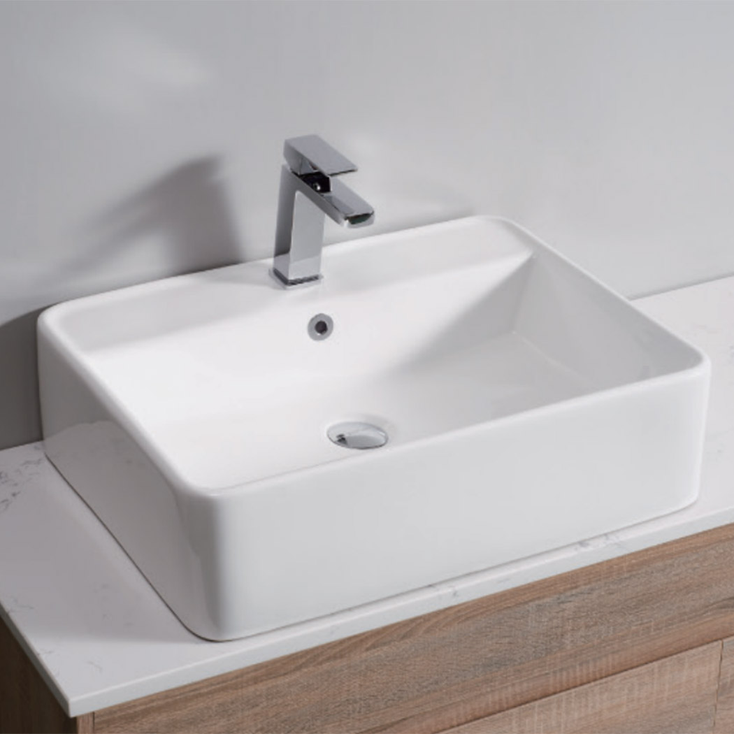 Ceramic Basin Bathroom Wash Counter Top Hand Wash Sink Vanity Above Rectangle