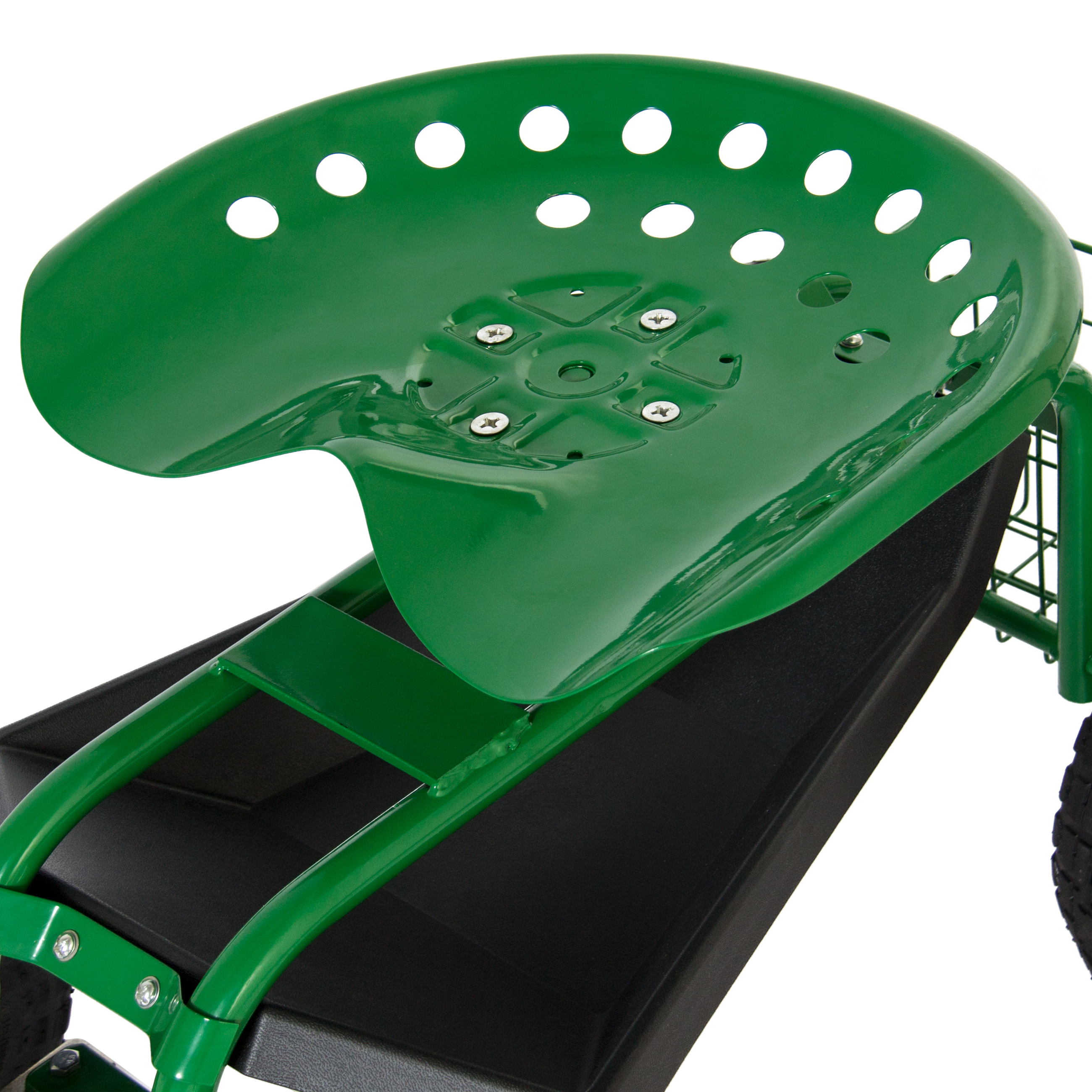 Garden Cart Rolling Work Seat With Tool Tray Heavy Duty Gardening