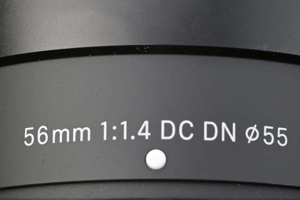 Sigma 56mm F1.4 DC DN Name Plate