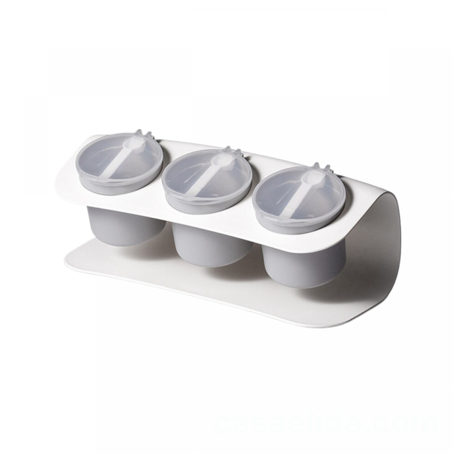 Set condimentero 3 frascos, 10x27x11cm