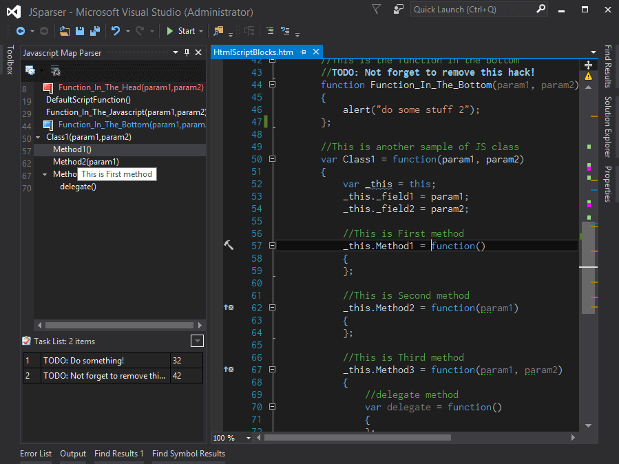 JavaScript Map Parser