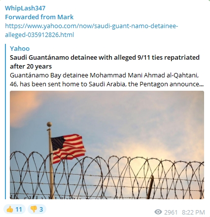 Saudi Guantánamo Detainee With Alleged 911 Ties Repatriated After 20 ...