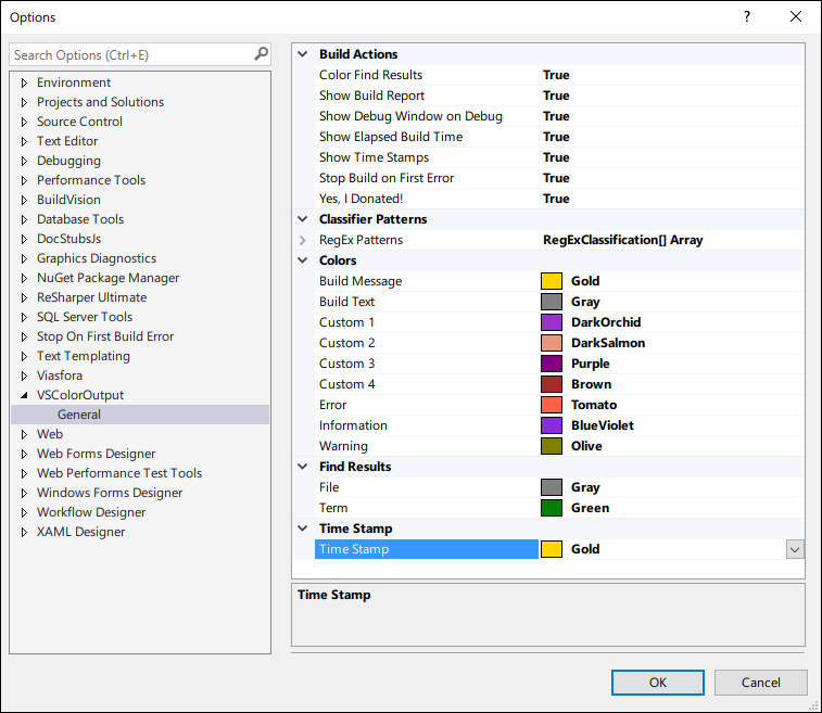 VSColorOutput Config