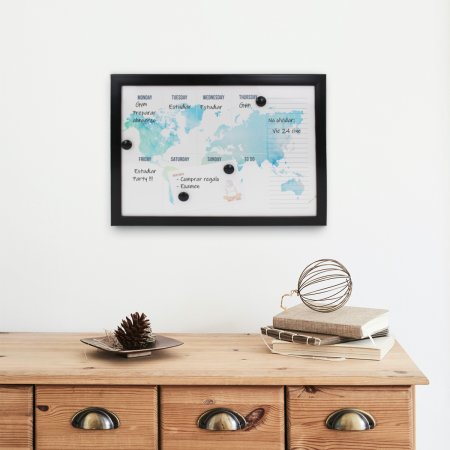 Cuadro organizador negro, 30x40cm, madera mdf
