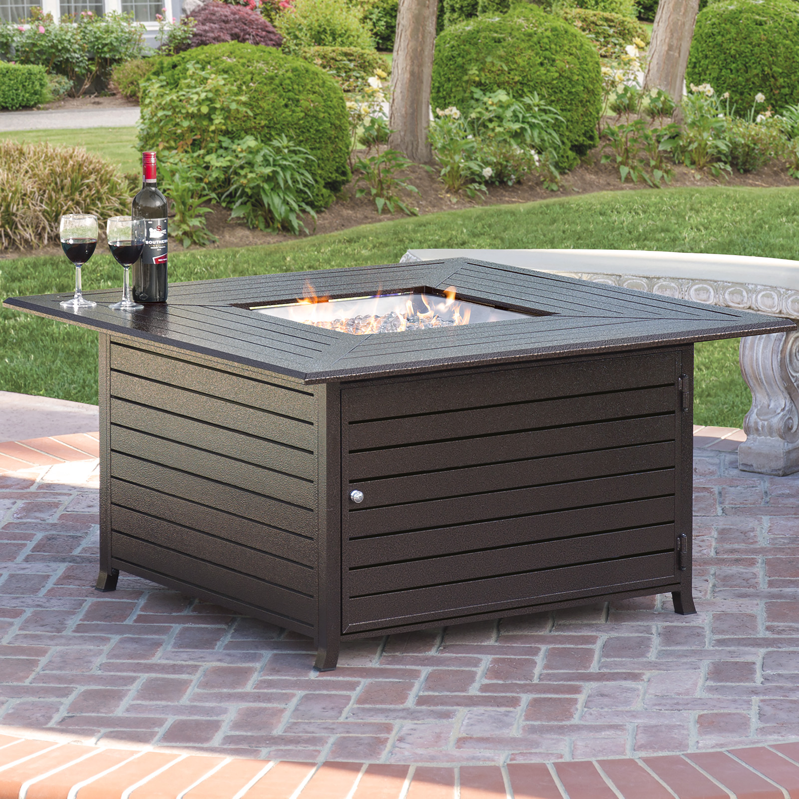 BCP Extruded Aluminum Fire Pit Table - Brown 3808894505543 | eBay