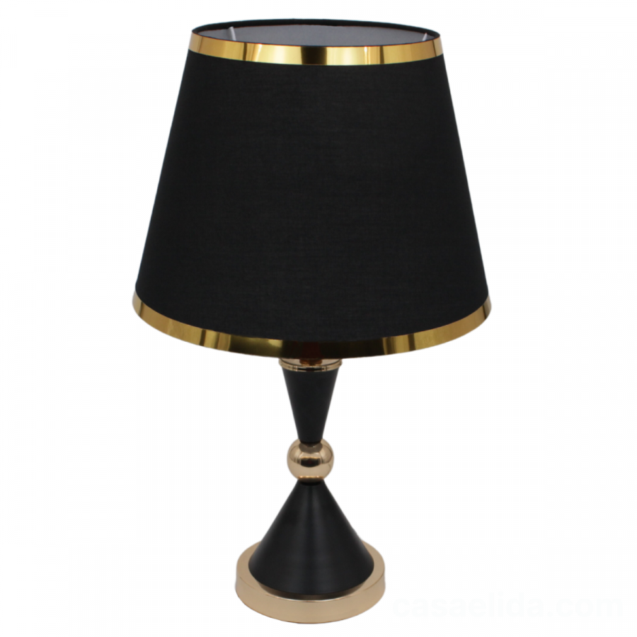Lámpara de mesa negro, Ø28cm