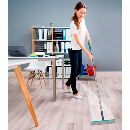Trapeador + balde de secado automático turquesa, pva