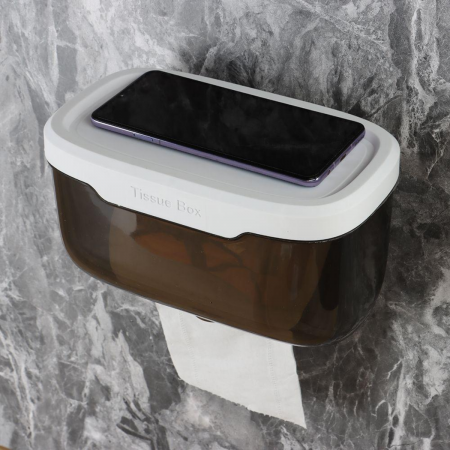 Repisa/porta rollo de baño 13.5x22cm
