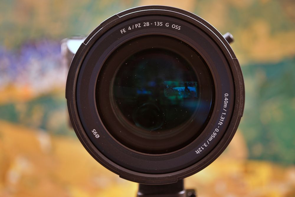Sony FE PZ 28 135mm F4 G OSS Side Sony A7R III Front