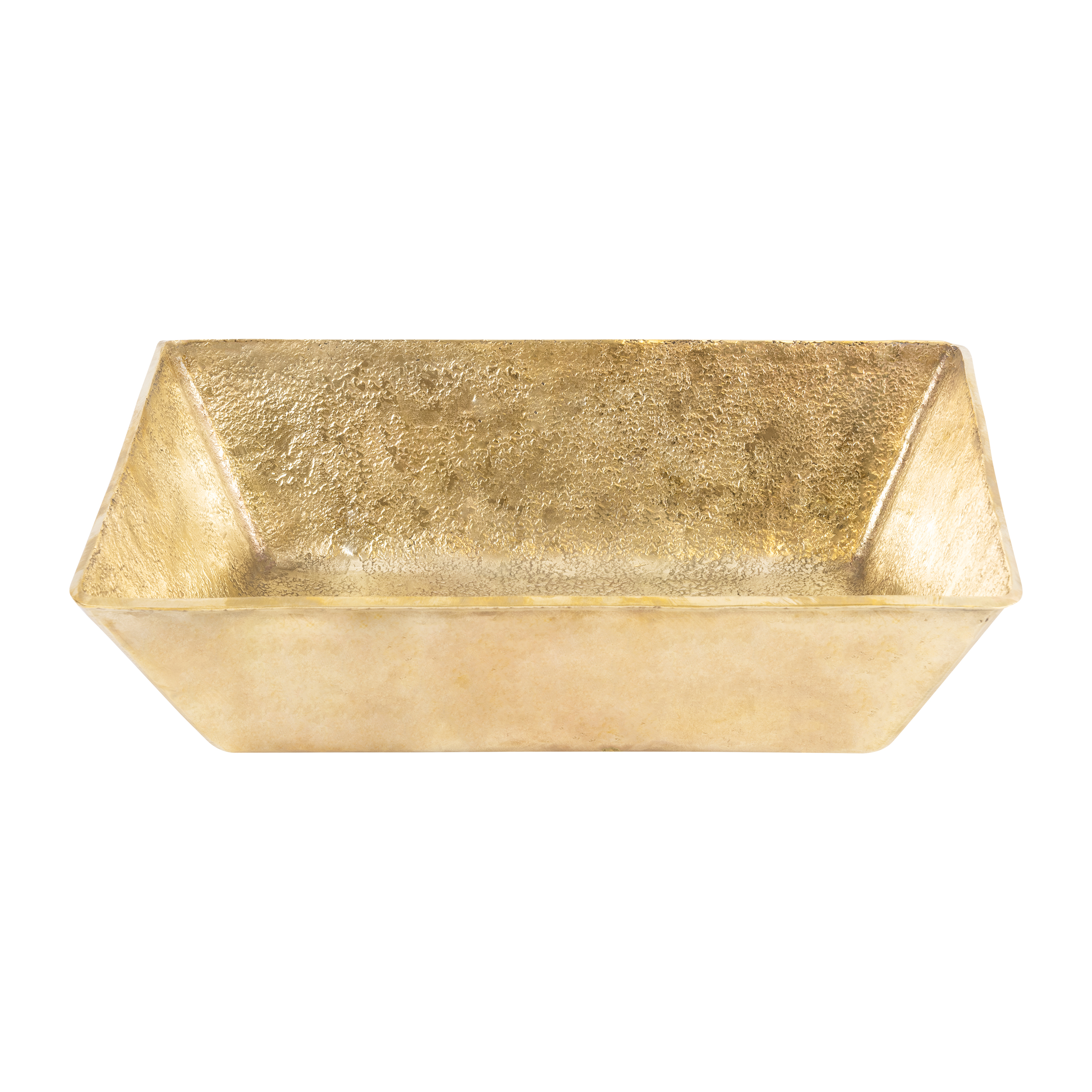 Premier Copper Products 15" x 11" Rectangle Vessel - Above Counter Terra Firma Brass Bathroom Sink, TFVREC15PB