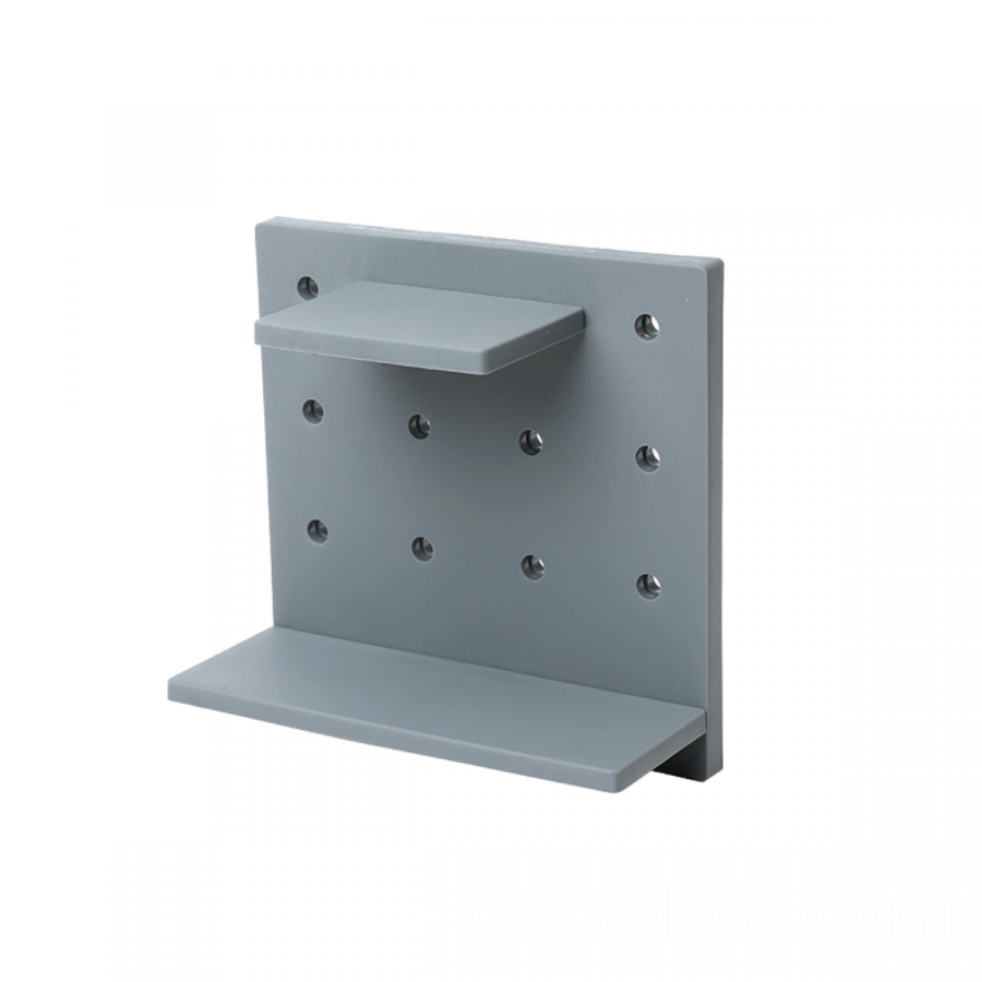 Panel organizador de pared gris, 22x22x9.5cm