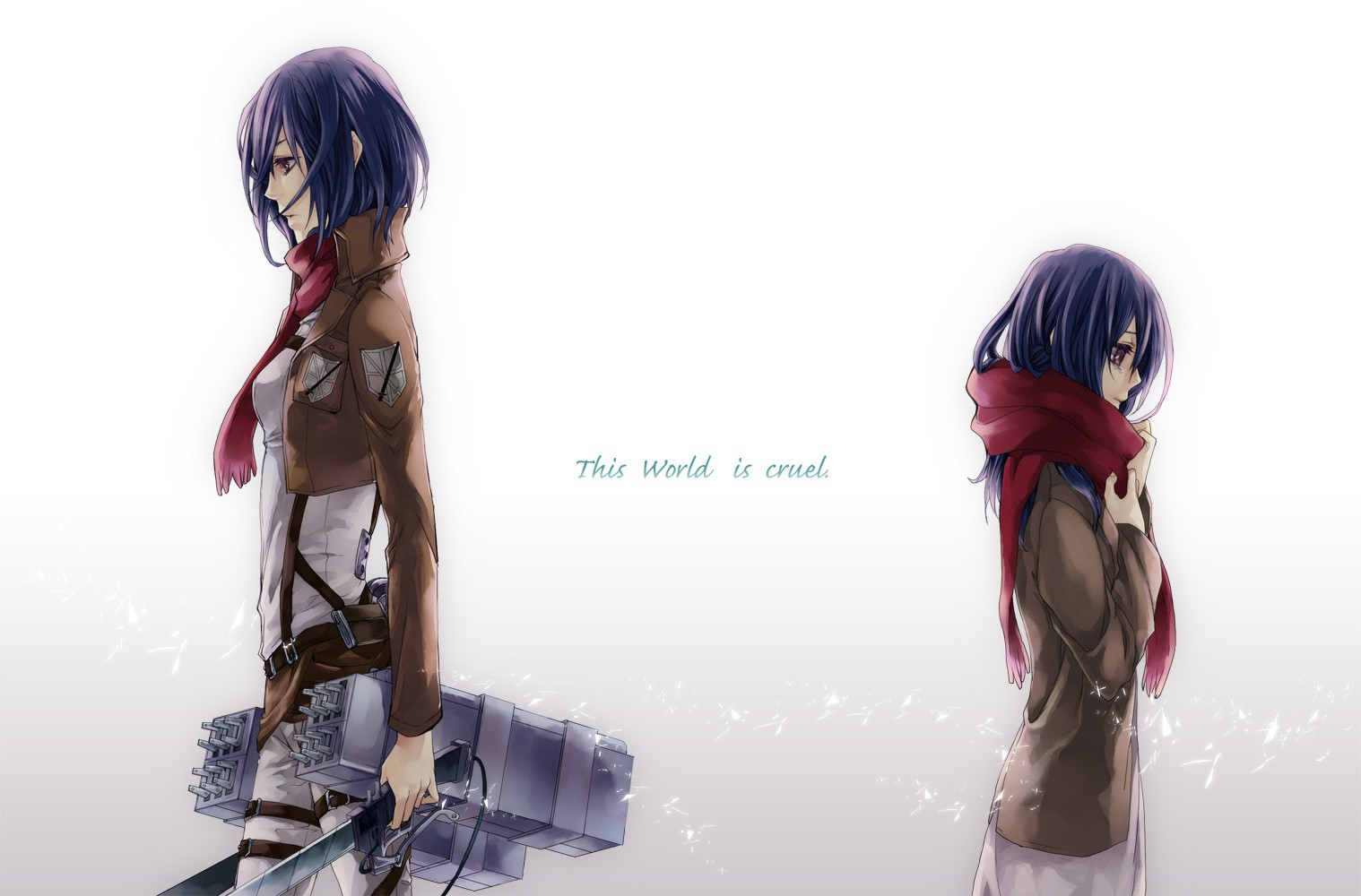 Wallpaper Attack On Titan 549 anime, anime girls, Shingeki no Kyojin, Mikasa Ackerman
