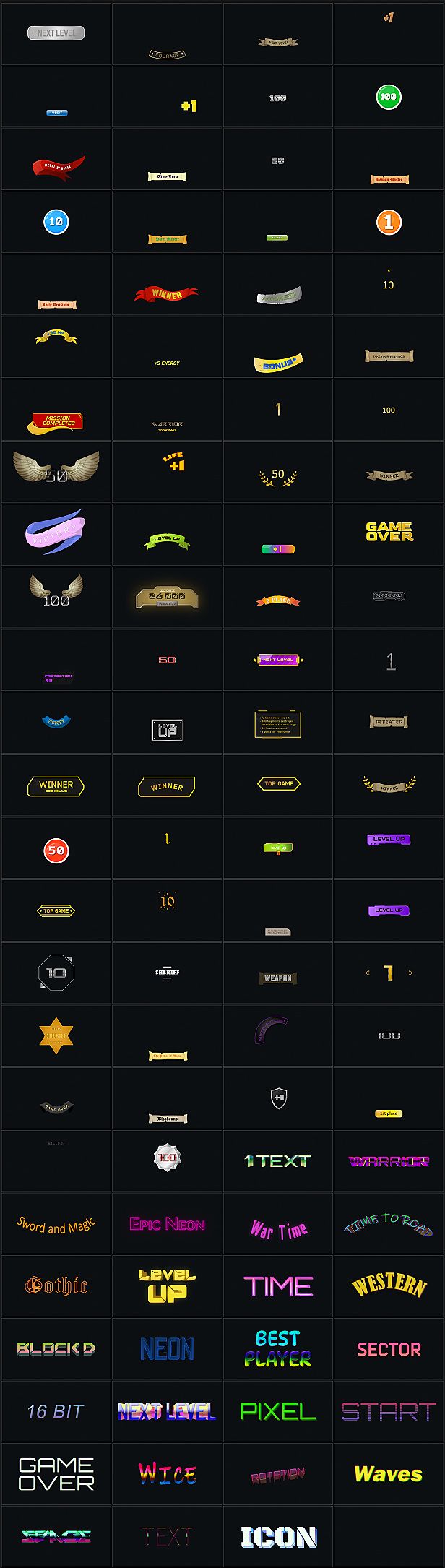 LOOT | 1500+ Elements | Logo, Achivements, Badges, Awards, Medals - 29