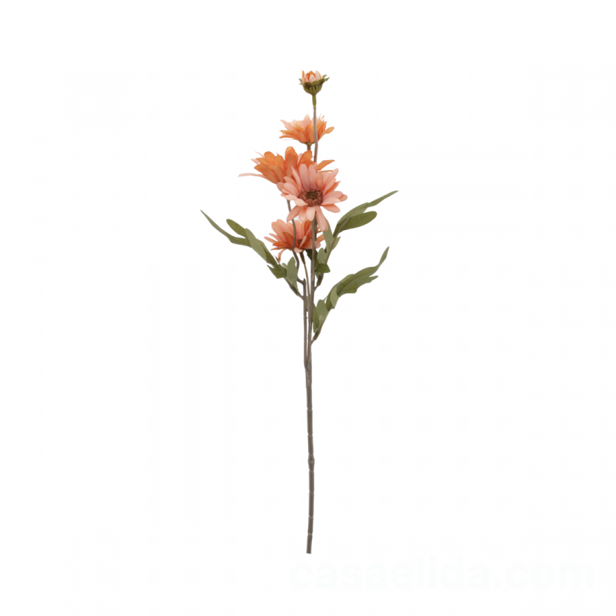 Flor artificial rosado, 48cm