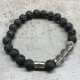 lava stone bracelet - tribal rock quartz