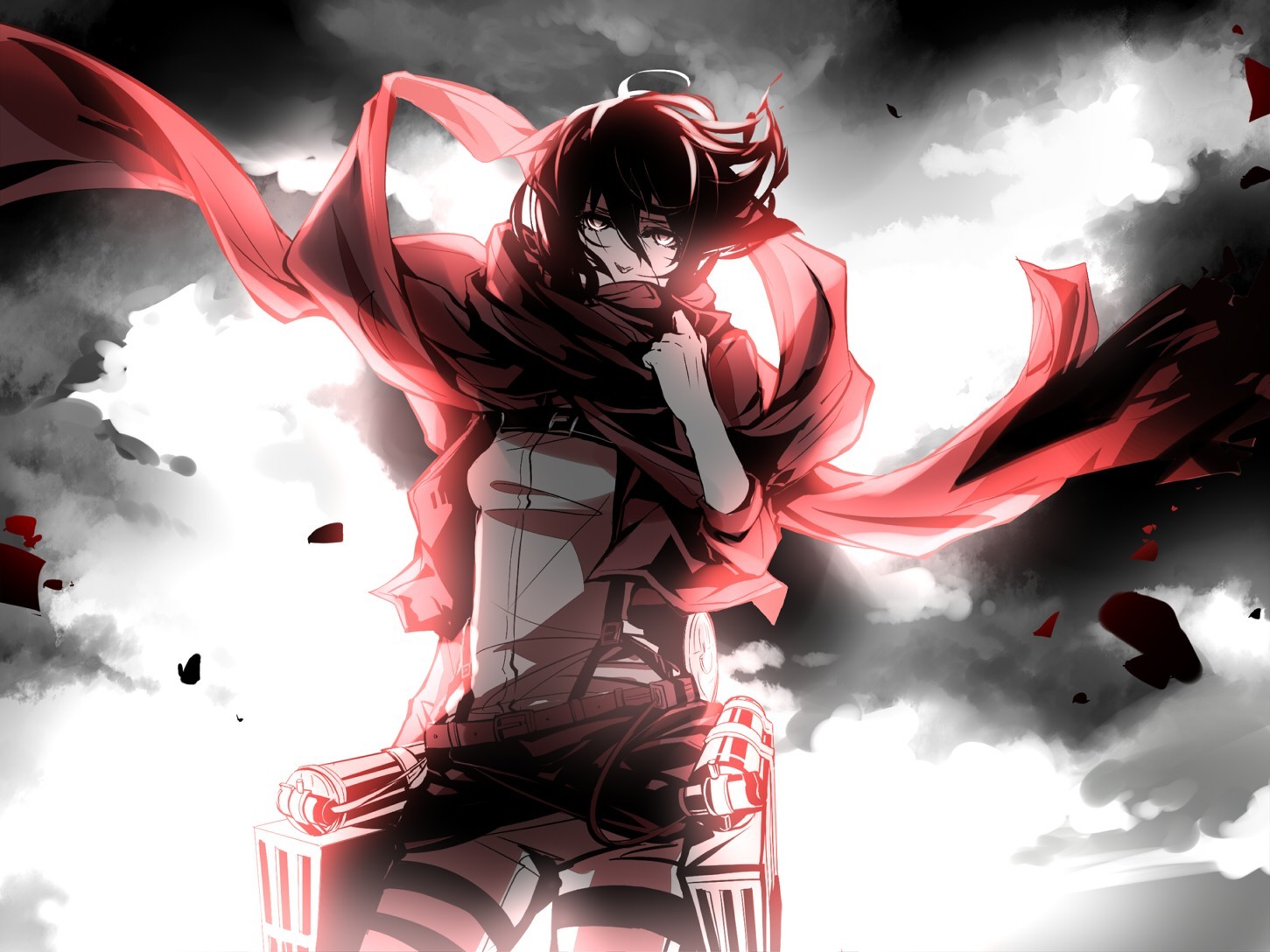 Wallpaper Attack On Titan 530 Shingeki no Kyojin, Mikasa Ackerman, anime girls, anime