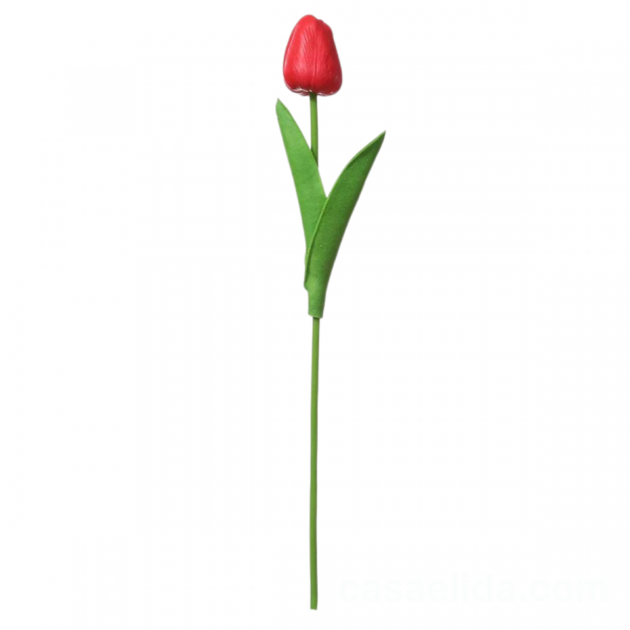 Tulipán artificial rojo, 35cm