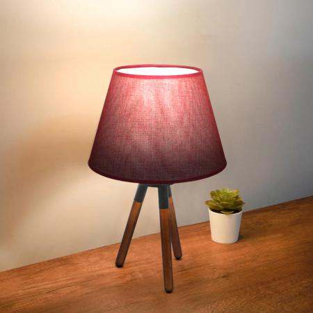 Lámpara de mesa guinda, Ø30cm