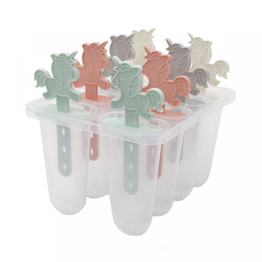 Molde para paletas colores variados, 8 unidades