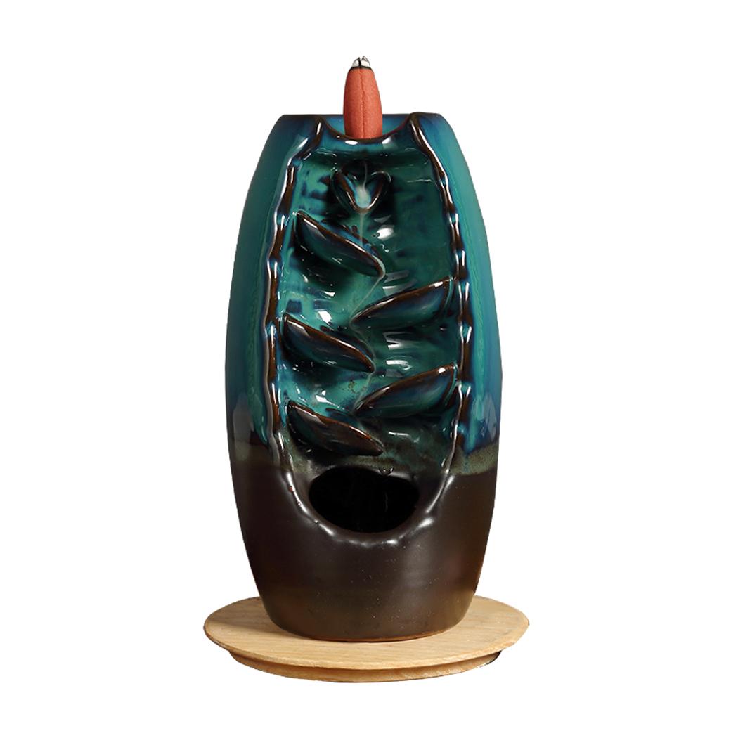 TopSellers-Incense Burner Blue Ceramic 9cm - Relaxation & Aromatherapy