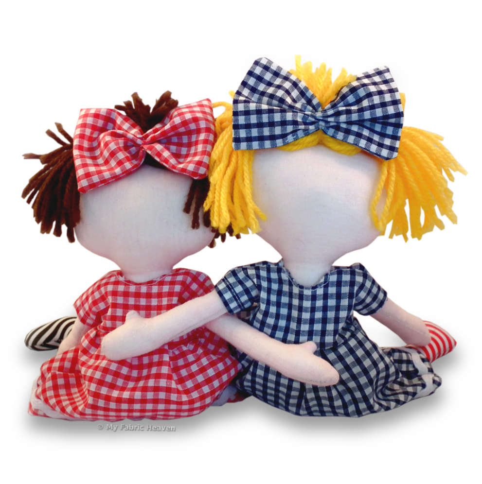 Sarah Rag Doll 10" Fabric Sewing PATTERN Easy Instructions Cute Design