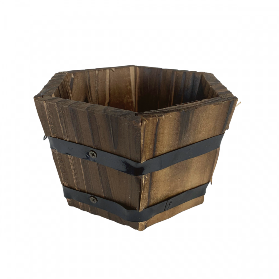 Macetero de madera 7.7x13.5cm
