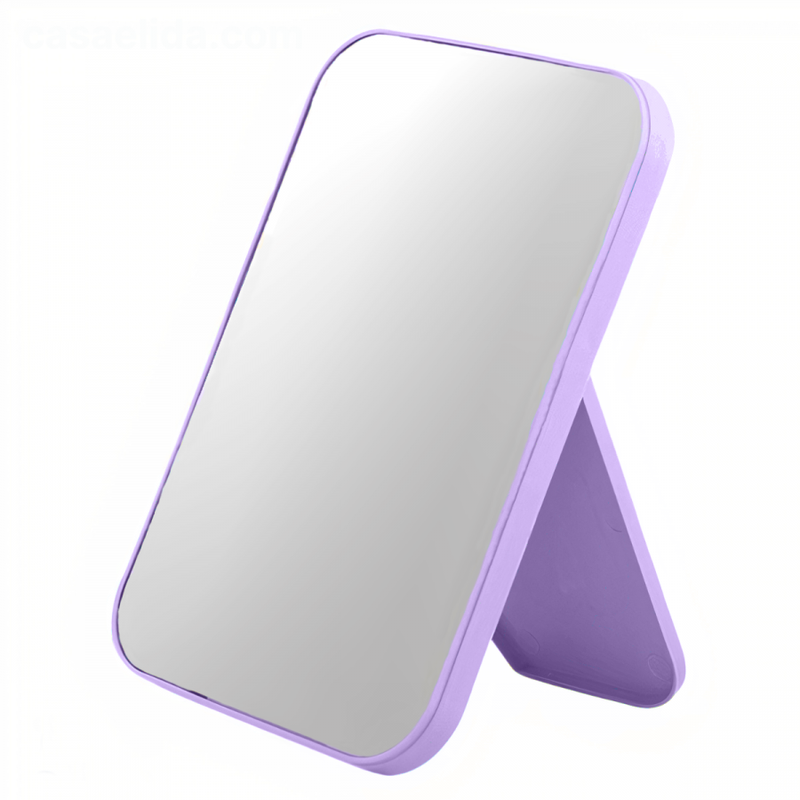 Espejo de mesa morado, 20x13cm