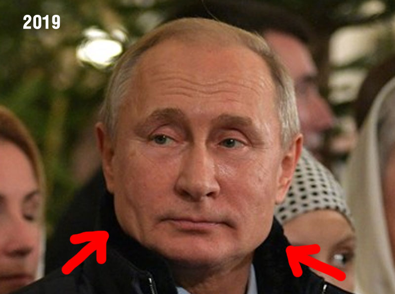 Когда у Путина стали заметны скулы на лице? 