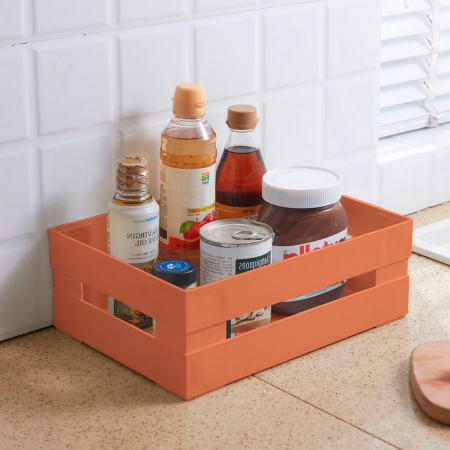 Caja organizadora anaranjado, 12x30x20cm