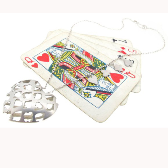 Playing card necklace