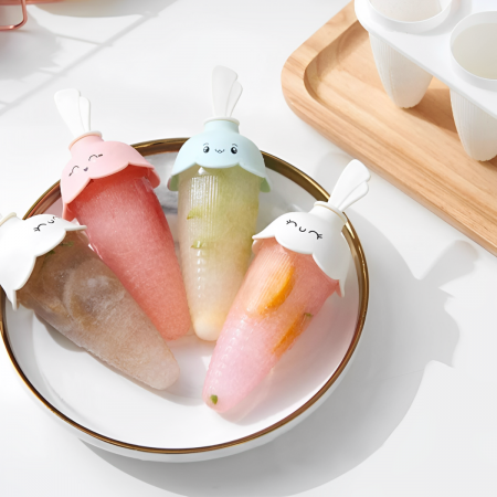 Molde para paletas colores variados, 6 unidades